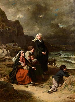 Pierre-Jean Edmond Castan, Waiting for the Catch (1869) at Morgan O'Driscoll Art Auctions