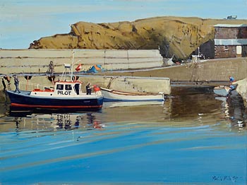 Cecil Maguire, Pilot Boat, Portstewart (1987) at Morgan O'Driscoll Art Auctions