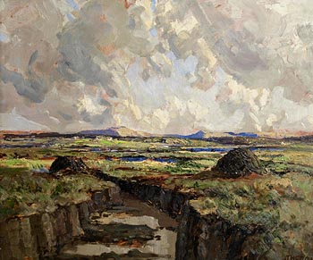 James Humbert Craig, Peat Stacks, Connemara at Morgan O'Driscoll Art Auctions