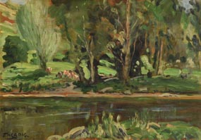 James Humbert Craig, Grazing by the River at Morgan O'Driscoll Art Auctions