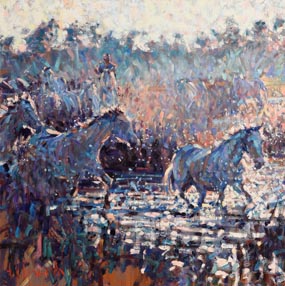 Arthur K. Maderson, Morning Mist and Sunlight, Camargue, France at Morgan O'Driscoll Art Auctions