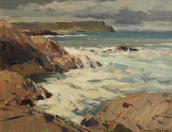 Maurice Canning Wilks, Rough Seas, Ballintoy, Co. Antrim at Morgan O'Driscoll Art Auctions