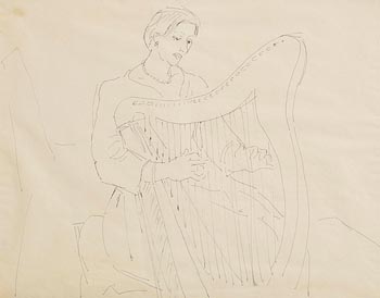 Elizabeth Rivers, The Harpist at Morgan O'Driscoll Art Auctions