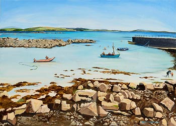 Sian Maguire, Low Tide, Ervallagh, Roundstone (2023) at Morgan O'Driscoll Art Auctions