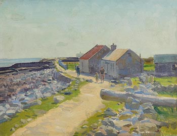 Michael De Burca (1913-1985), The Pier, Donagh at Morgan O'Driscoll Art Auctions