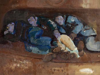 George Campbell, On the Settee, Inishlacken at Morgan O'Driscoll Art Auctions