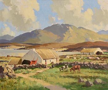 Maurice Canning Wilks, Connemara Cottages at Morgan O'Driscoll Art Auctions