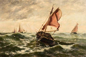 Thomas Rose Miles, Trawlers Off The Coast at Morgan O'Driscoll Art Auctions