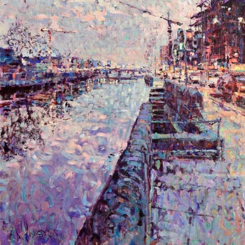 Arthur K. Maderson, Lavitt's Quay, December, Dusk at Morgan O'Driscoll Art Auctions