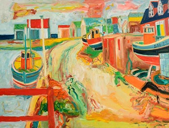 John Bellany (b.1942), Port Seton at Morgan O'Driscoll Art Auctions