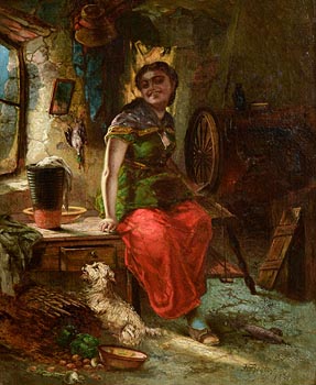 Henry Begley, The Cottar's Daughter (1869) at Morgan O'Driscoll Art Auctions