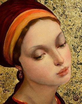 Ken Hamilton, Girl with the Red Scarf at Morgan O'Driscoll Art Auctions