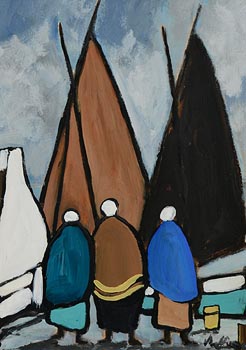 Markey Robinson, Shawlies by the Shore at Morgan O'Driscoll Art Auctions