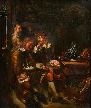 18th Century Dutch School, Cavaliers in the Tavern at Morgan O'Driscoll Art Auctions