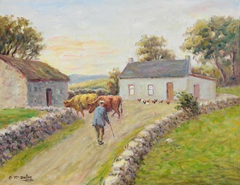 Charles J. McAuley, To the Byre for the Night at Morgan O'Driscoll Art Auctions