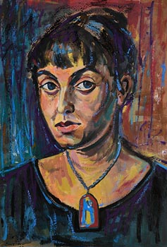 Basil Blackshaw, Portrait of a Girl (1952) at Morgan O'Driscoll Art Auctions
