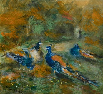 Mildred Anne Butler, Peacocks in Kilmurray at Morgan O'Driscoll Art Auctions