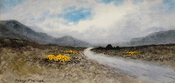 William Percy French, Peat Stacks on the Bog Road, Connemara at Morgan O'Driscoll Art Auctions