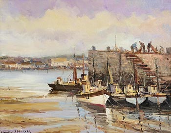 Norman J. McCaig, Trawlers at Youghal at Morgan O'Driscoll Art Auctions