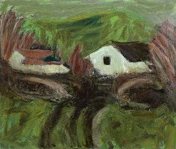 Nancy Wynne-Jones, Winter Farm (1990) at Morgan O'Driscoll Art Auctions
