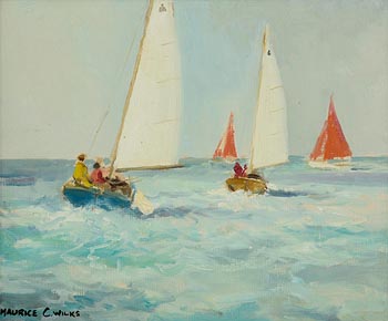 Maurice Canning Wilks, At Boathouse, Red Rock, Sutton, Co. Dublin at Morgan O'Driscoll Art Auctions