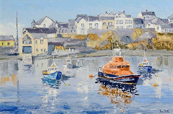 Ivan Sutton, Ballycotton Harbour, Co. Cork at Morgan O'Driscoll Art Auctions