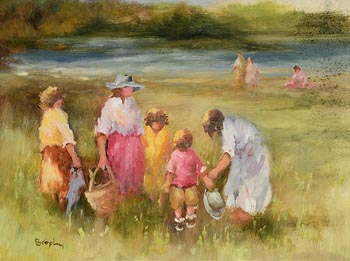 Elizabeth Brophy, By the River at Morgan O'Driscoll Art Auctions