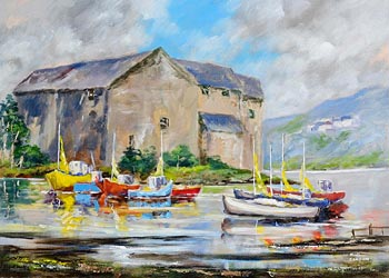 Niall Campion, Boats at Kinsale (2023) at Morgan O'Driscoll Art Auctions