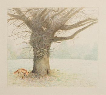Carol Graham, Fox By a Tree (1985) at Morgan O'Driscoll Art Auctions