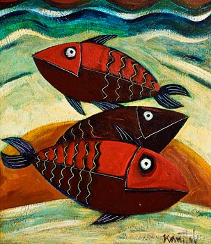 Graham Knuttel, Three Fish, The Bottom Feeders at Morgan O'Driscoll Art Auctions