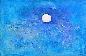 David Clarke, White Moon in a Blue Sky (1975) at Morgan O'Driscoll Art Auctions