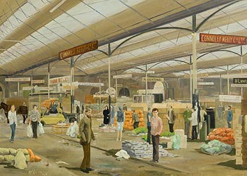 M. McWilliams, Fruit Market, Smithfield (1981) at Morgan O'Driscoll Art Auctions