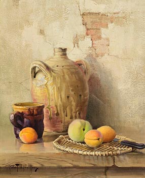 Robert Chailloux, Still Life - Jug of Wine with Fruit at Morgan O'Driscoll Art Auctions