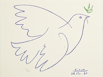 Pablo Picasso, Blue Dove of Peace c.1980's at Morgan O'Driscoll Art Auctions