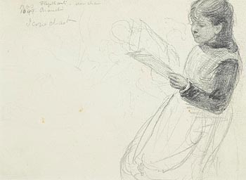 John Butler Yeats, Girl Reading (1899) at Morgan O'Driscoll Art Auctions