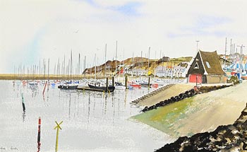 Harry Feeney, Howth Harbour, Lifeboat Station (2002) at Morgan O'Driscoll Art Auctions