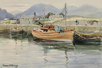 Frank McKelvey RHA RUA (1895-1974), Annalong Harbour, Down at Morgan O'Driscoll Art Auctions