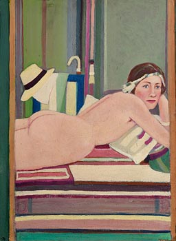 Jack Donovan, Nude on Bed from 'Pinkie Downey' Series at Morgan O'Driscoll Art Auctions