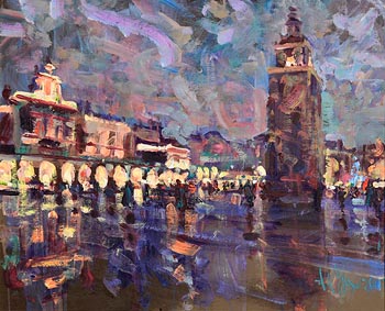 Arthur K. Maderson, Christmas Eve, The Old Market Square at Morgan O'Driscoll Art Auctions