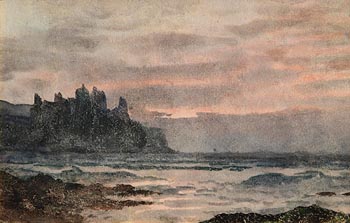 William Percy French, Sunset on Dunluce Castle at Morgan O'Driscoll Art Auctions