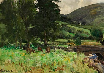 James Humbert Craig, Cattle Grazing in the Glens at Morgan O'Driscoll Art Auctions