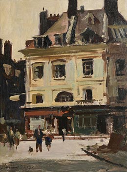 Edward Brian Seago, Street Corner, Dieppe at Morgan O'Driscoll Art Auctions