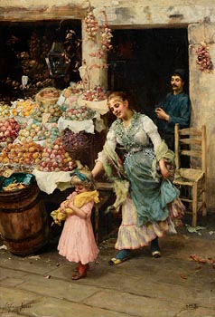 Stefano Novo, The Fruit Shop (1895) at Morgan O'Driscoll Art Auctions