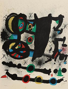 Joan Miro, Homenaje a Josep Lluis Sert (1972) at Morgan O'Driscoll Art Auctions