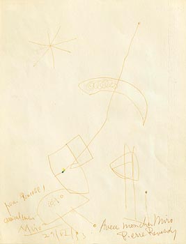 Joan Miro, For Pierre Reverdy (1953) at Morgan O'Driscoll Art Auctions