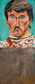 Brian Maguire, Prisoner Fox, Portlaoise Prison - Prejudicial Portrait Series (1991) at Morgan O'Driscoll Art Auctions