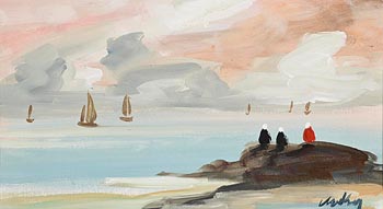 Markey Robinson, Sunset Over Achill Strand at Morgan O'Driscoll Art Auctions