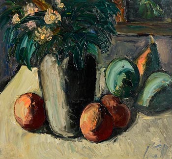 Peter Collis, Still Life with Fruit and Flowers at Morgan O'Driscoll Art Auctions
