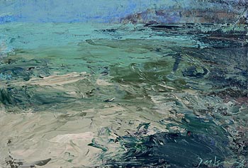 Donald Teskey, Shoreline Study with Green Water, Westport at Morgan O'Driscoll Art Auctions