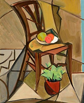 Arthur Armstrong, Interior with Chair and Fruit at Morgan O'Driscoll Art Auctions